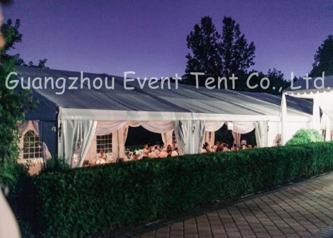 Custom Luxury Large White Wedding Tent , Outside Canopy Tent With Walls Custom Window