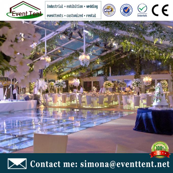 Fashion Wedding Clear Span Tent Easy Assemble With Transparent Cover ISO