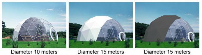 35m Aluminum Structure Geodesic Transparent Dome Tent With PVC Coated