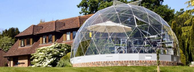 Aluminum Frame Prefab Large Glass Dome Tent Garden House For Party
