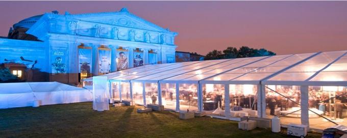 Large Capacity Royal Waterptoof Outdoor Wedding Tents With PVC / Glass Windows
