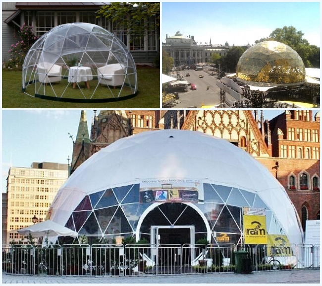 Luxury Decoration 82 Feet / 25 Meter Geodesic Dome Tent For Banquet Party