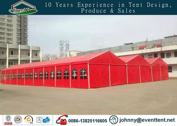 Red color 10x40m aluminum frame pitch roof wedding party tent