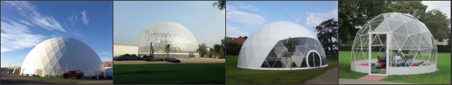 White PVC Fabric Outdoor Geodesic Large Dome Tent With Steel Frame
