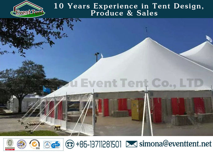 Red Customized Freeform Stretch Tent Windproof With Mesh Window / Glass Window